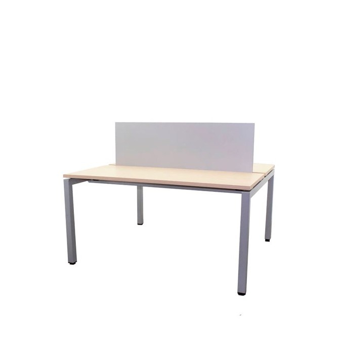 Mesa multipuestos de 2 puestos con separador