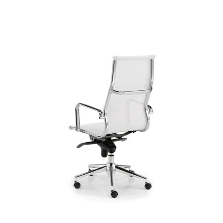 Silla dirección cromada y de  malla