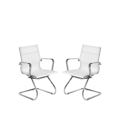 silla confidente malla y base base patin