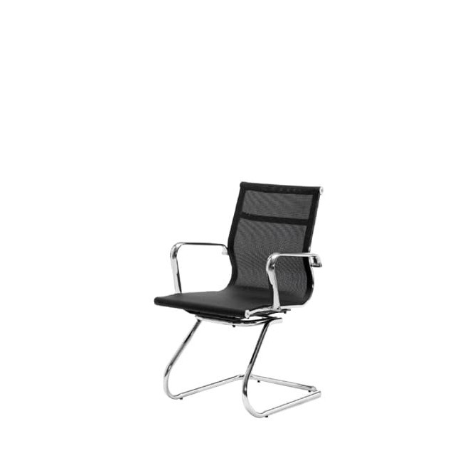 silla confidente malla y base base patin