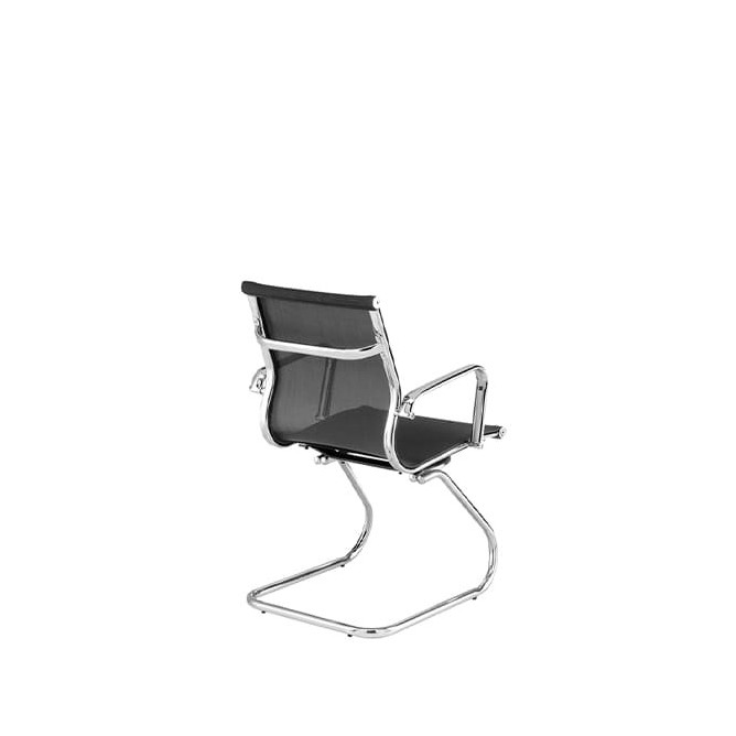 silla confidente malla y base base patin