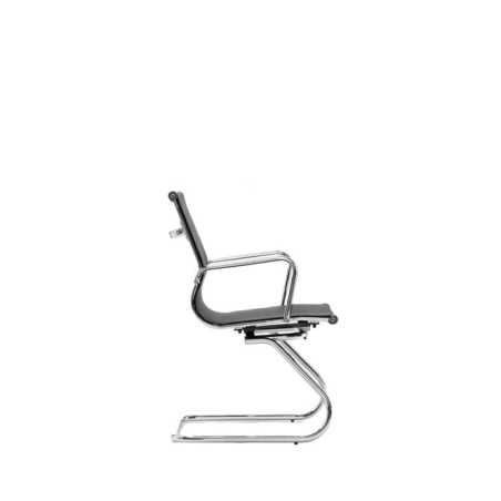 silla confidente malla y base base patin