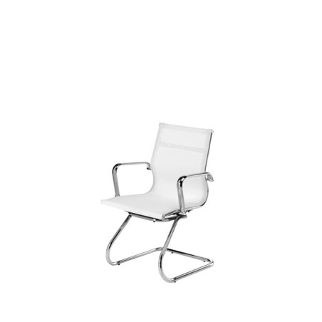 silla confidente malla y base base patin