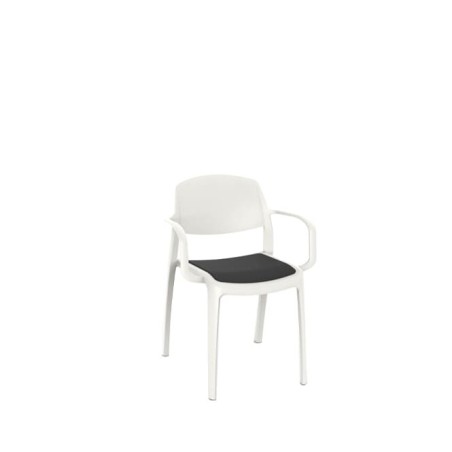Silla colectividad tapizada exterior e interior
