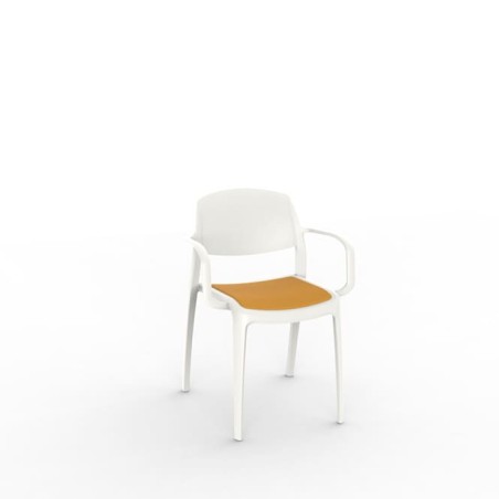 Silla colectividad tapizada exterior e interior