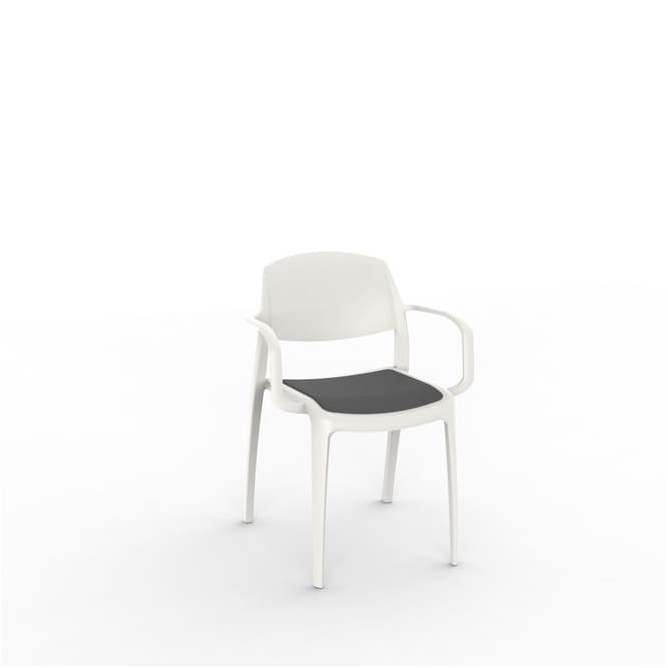Silla colectividad tapizada exterior e interior