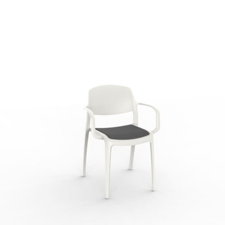 Silla colectividad tapizada exterior e interior