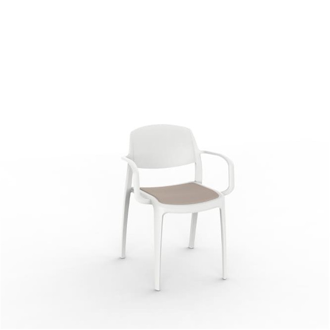 Silla colectividad tapizada exterior e interior