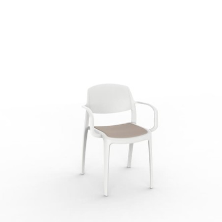 Silla colectividad tapizada exterior e interior