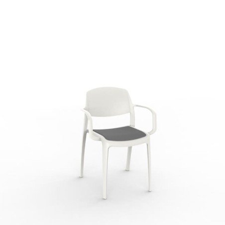 Silla colectividad tapizada exterior e interior