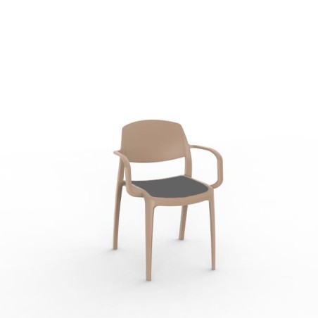 Silla colectividad tapizada exterior e interior
