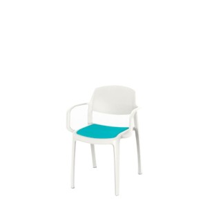 Silla colectividad tapizada exterior e interior