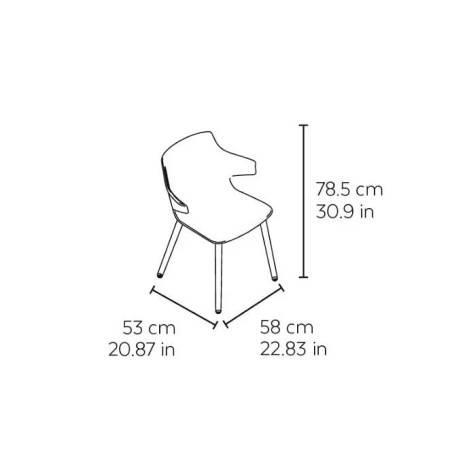 Silla colectiva ANGIE para interior o exterior con brazos-Mercaoficina