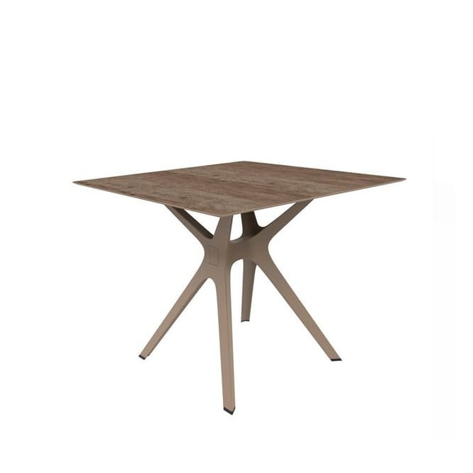 Mesa auxiliar VELA cuadrada para interior y exterior