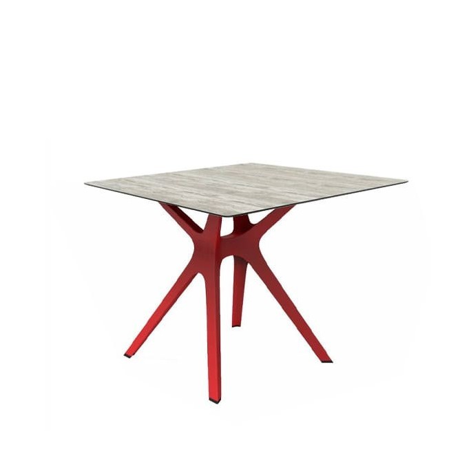 Mesa auxiliar VELA cuadrada para interior y exterior