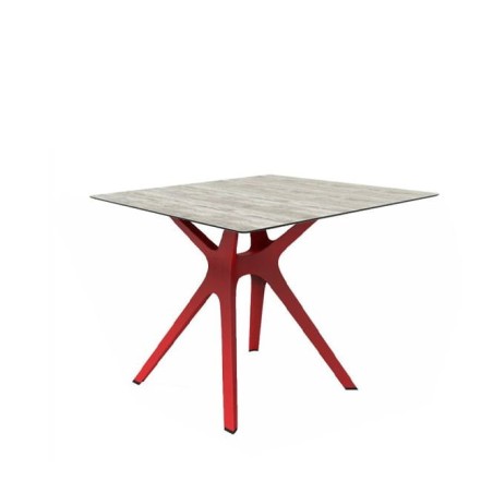 Mesa auxiliar VELA cuadrada para interior y exterior