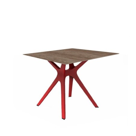 Mesa auxiliar VELA cuadrada para interior y exterior