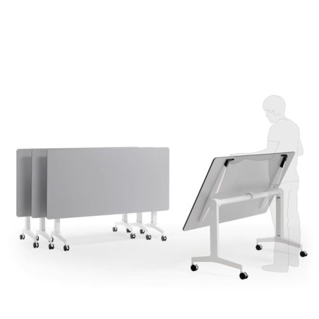 Mesa operativa TRAVEL ABATIBLE en blanco