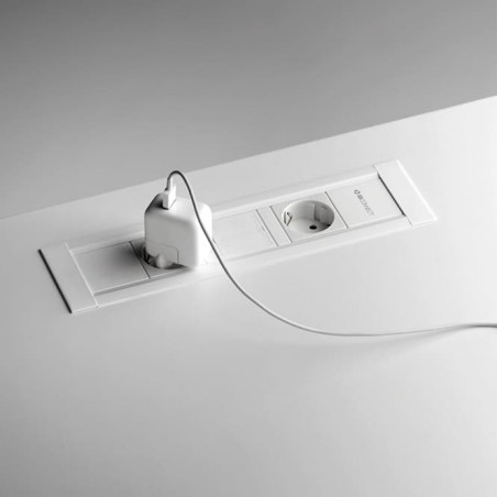 Mesa operativa TRAVEL ABATIBLE en blanco