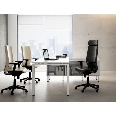 Silla de dirección con y sin cabecero con brazos 2D - Mercaoficina