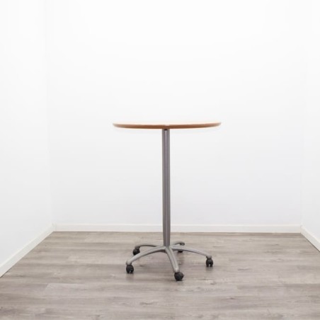 Mesa cafetería con ruedas de 80cm