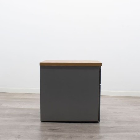 Cajonera metálica gris de cajón y archivo