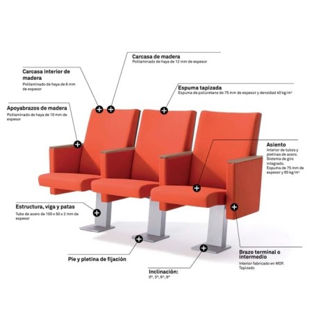 Silla colectividad TEATRO (varios colores)