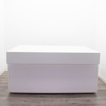 Mesa operativa en con armario pedestal