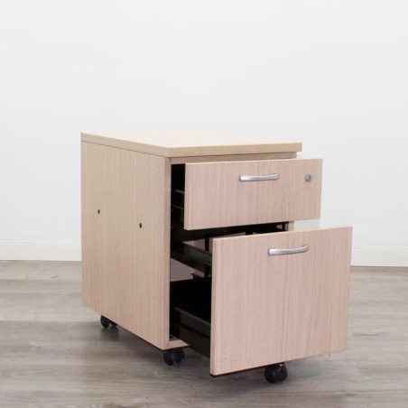 Cajonera de cajón y archivo en erable
