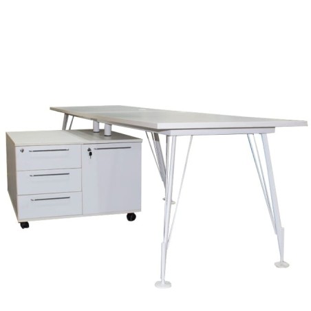 Mesa multipuestos de 2 puestos continuos