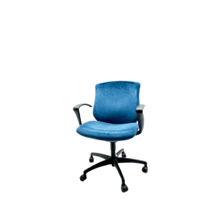 Silla operativa estructura negra en azul