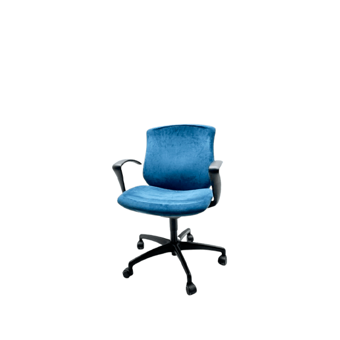 Silla operativa estructura negra en azul