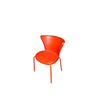 Silla colectividad de PVC en naranja