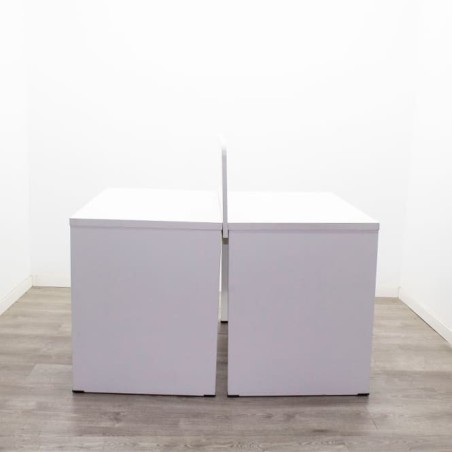 Mesa operativa de 100cm en melamina blanca - Mercaoficina