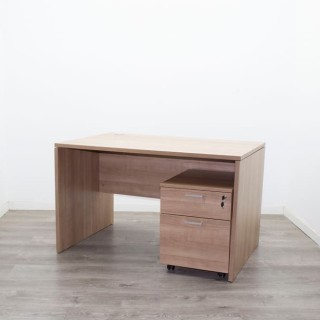 Mesa operativa con cajonera de cajón y archivo de 120cm 2