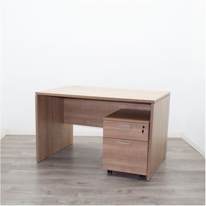 Mesa operativa con cajonera de cajón y archivo de 120cm