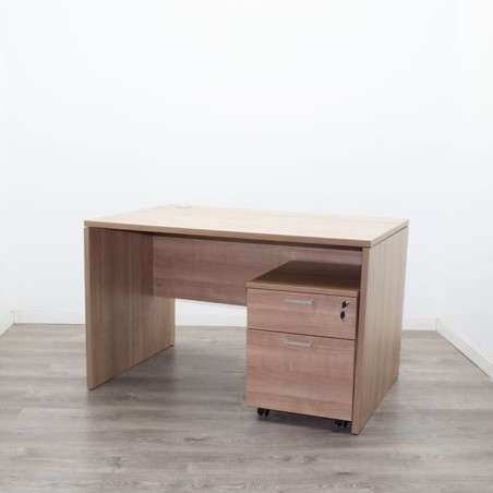 Mesa operativa con cajonera de cajón y archivo de 120cm