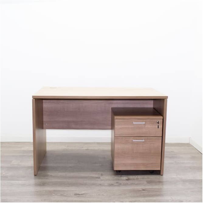 Mesa operativa con cajonera de cajón y archivo de 120cm