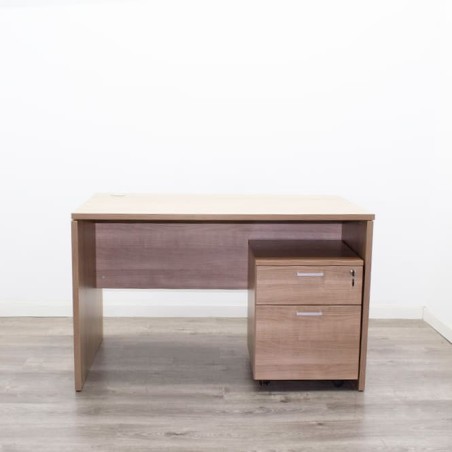 Mesa operativa con cajonera de cajón y archivo de 120cm