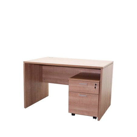 Mesa operativa con cajonera de cajón y archivo de 120cm