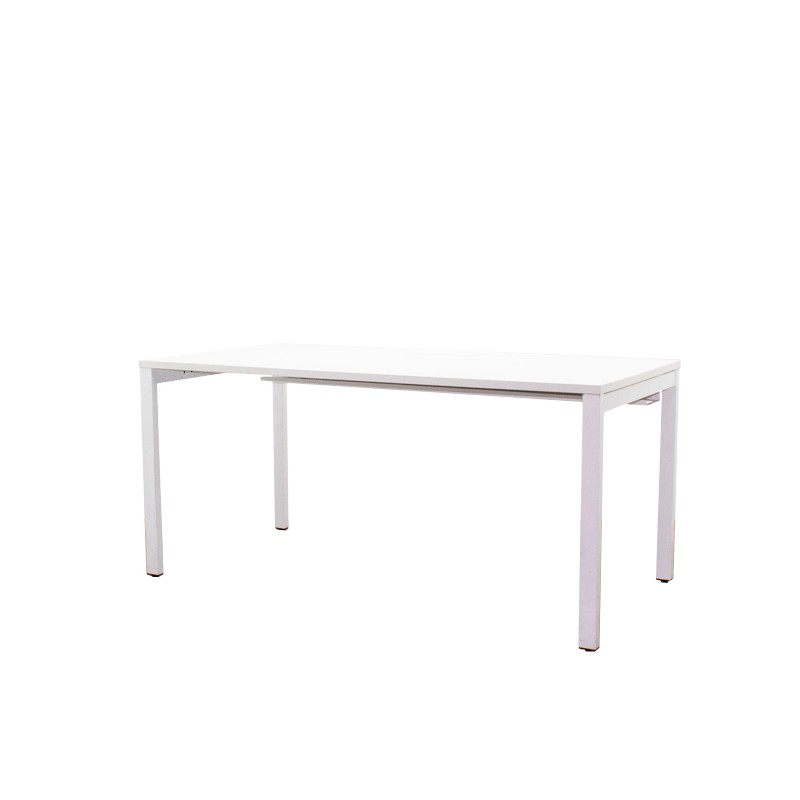 Mesa operativa blanca y estructura blanca de 160cm