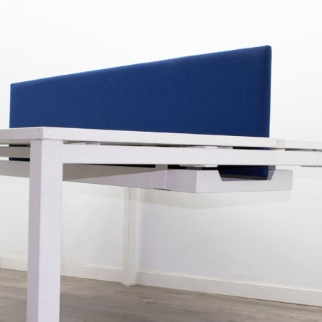 Mesa multipuestos de 2 o 4 puestos con separador azul