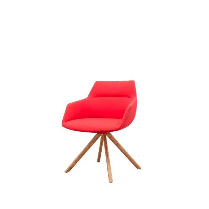 Silla de espera con brazos rojos