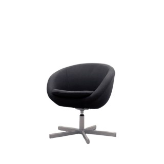 Silla de espera giratoria negra