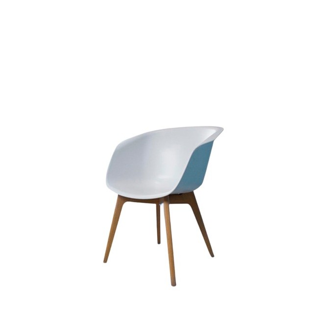 Silla de espera con estructura de madera