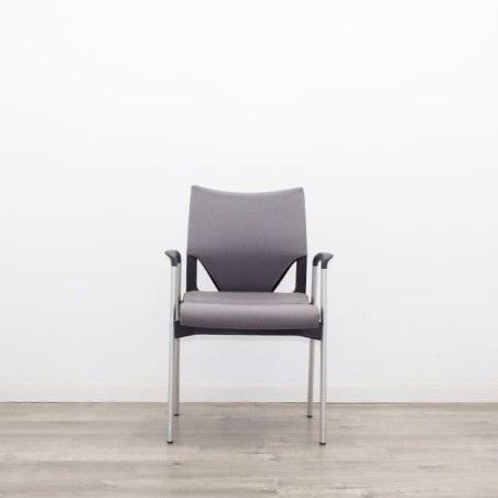 Silla confidente gris de 4 patas