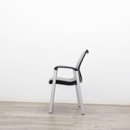 Silla confidente gris de 4 patas