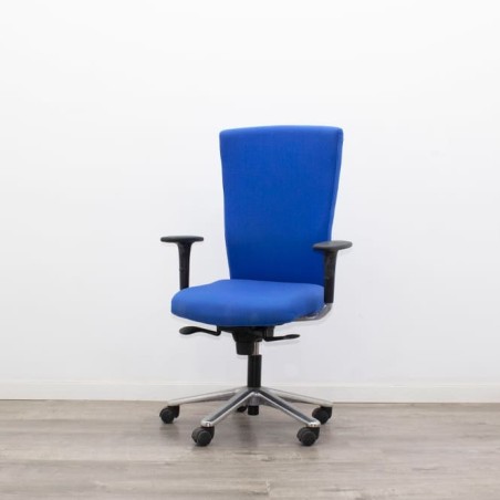 Silla operativa azul sistema sincro