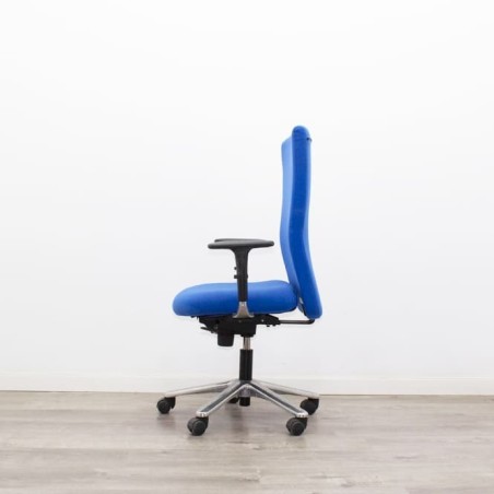 Silla operativa azul sistema sincro