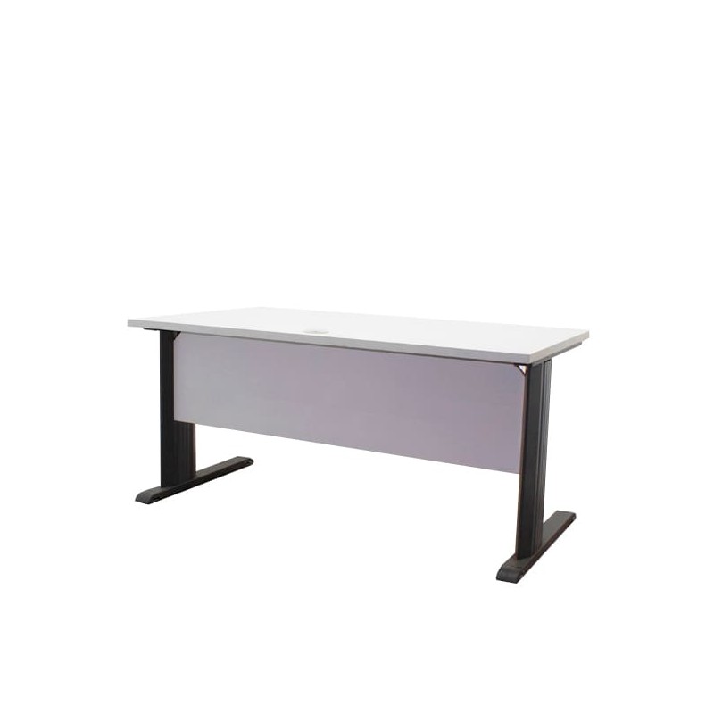 Mesa operativa con tapa gris de 160cm ancho